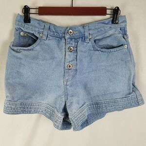 No Excuses Denim Shorts Juniors‎ 11 Blue Jean High Rise Womens Mom Button Fly